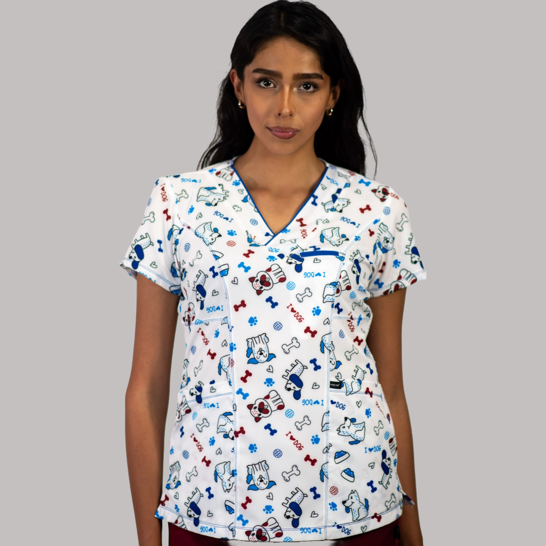 Filipina Quirurgica Estampada Love Dog 501 Mujer FW