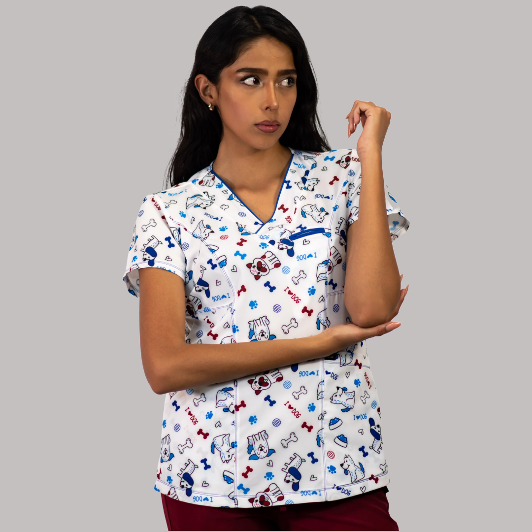 Filipina Quirurgica Estampada Love Dog 501 Mujer FW