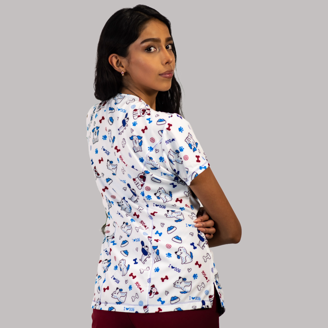 Filipina Quirurgica Estampada Love Dog 501 Mujer FW