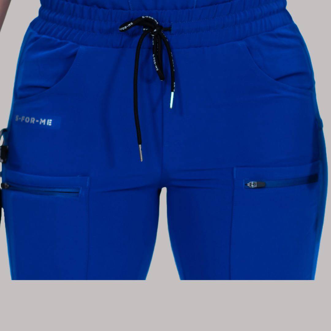 Jogger Quirúrgico Azul Rey Mujer, Scrubs Antifluido Est. 300