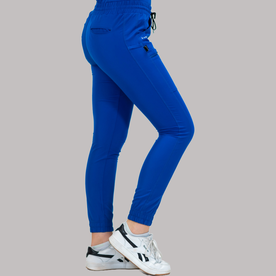 Jogger Quirúrgico Azul Rey Mujer, Scrubs Antifluido Est. 300