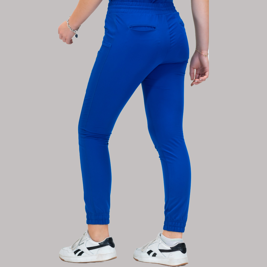 Jogger Quirúrgico Azul Rey Mujer, Scrubs Antifluido Est. 300