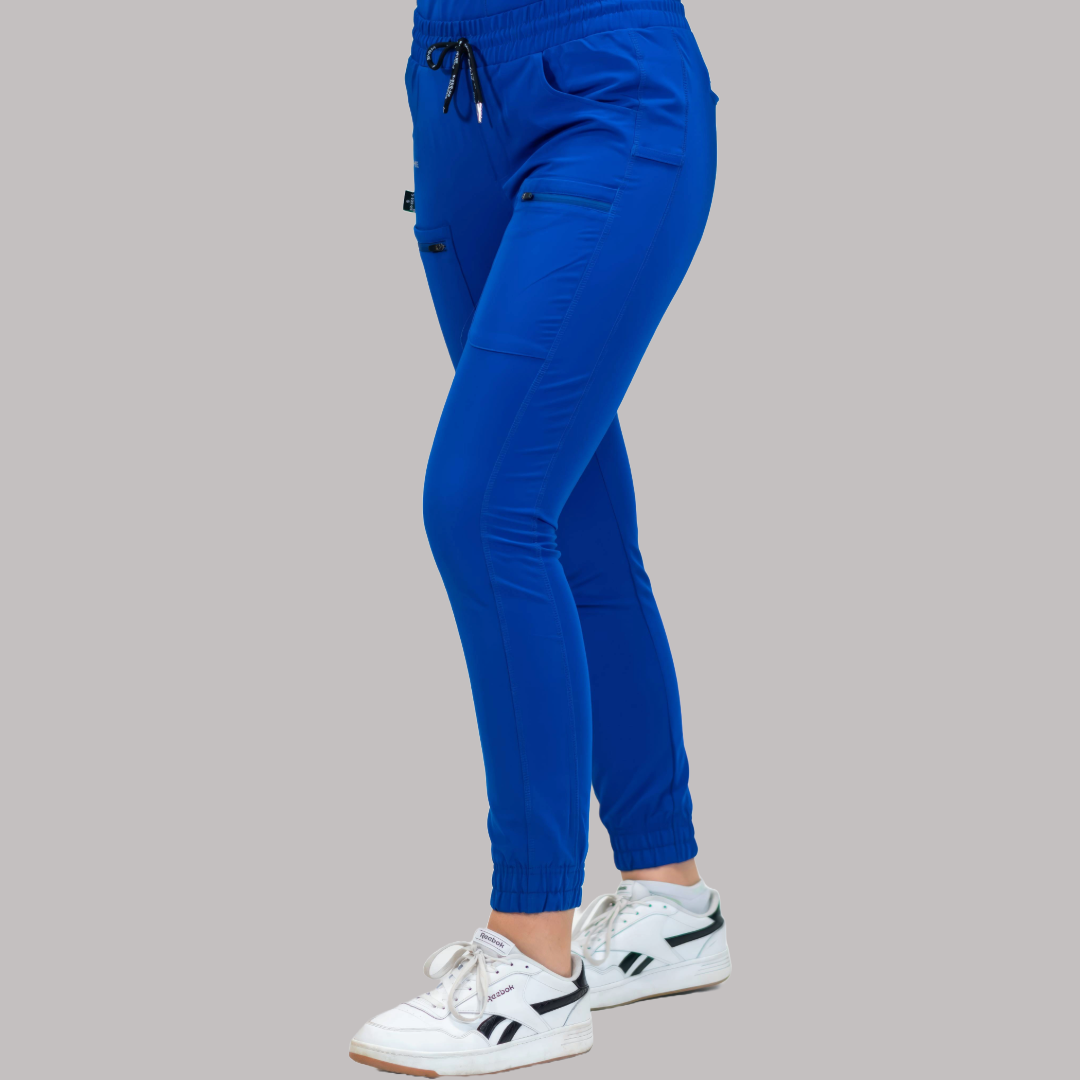 Jogger Quirúrgico Azul Rey Mujer, Scrubs Antifluido Est. 300