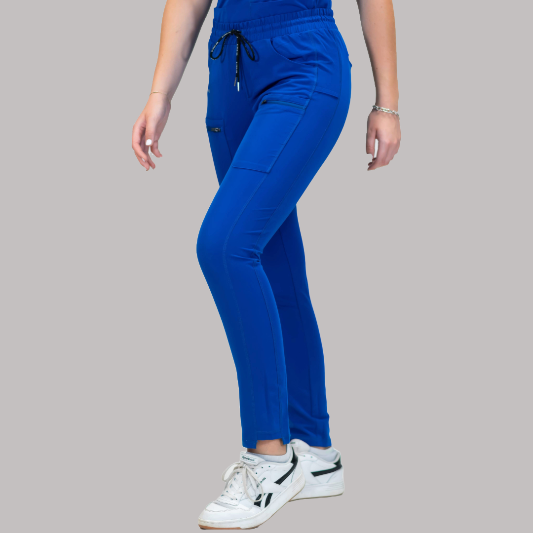 Pantalón Quirúrgico Azul Rey Mujer, Scrubs Antifluido Est. 300