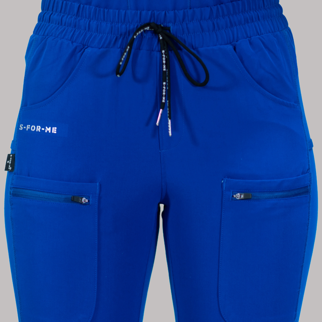 Pantalón Quirúrgico Azul Rey Mujer, Scrubs Antifluido Est. 300