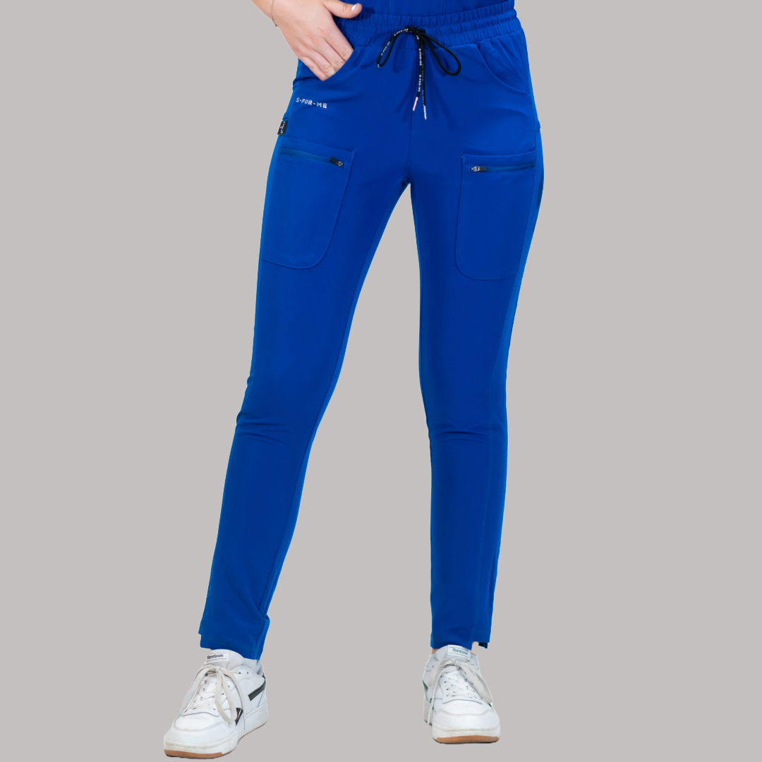 Pantalón Quirúrgico Azul Rey Mujer, Scrubs Antifluido Est. 300