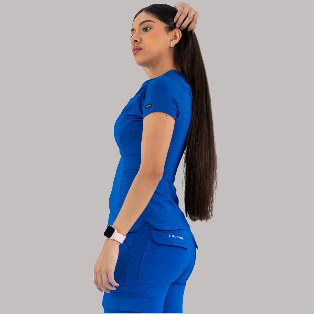 Filipina Quirúrgica Super Stretch Azul Rey, Scrubs 905