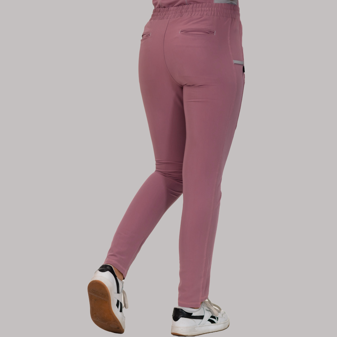 Pantalón Quirúrgico Palo de Rosa Mujer, Scrubs Antifluido Est. 300