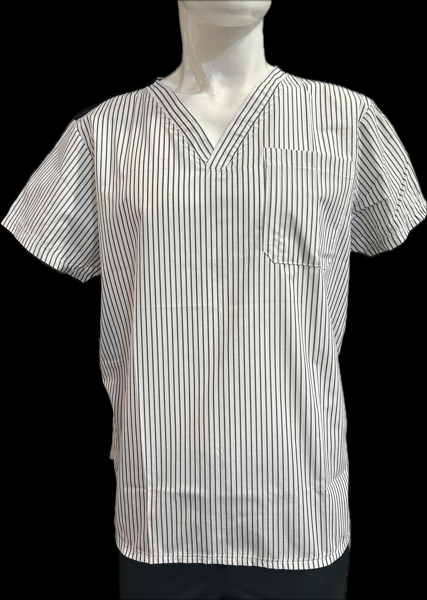 Filipina Rayas Blancas /Gris cuello V. Hombre