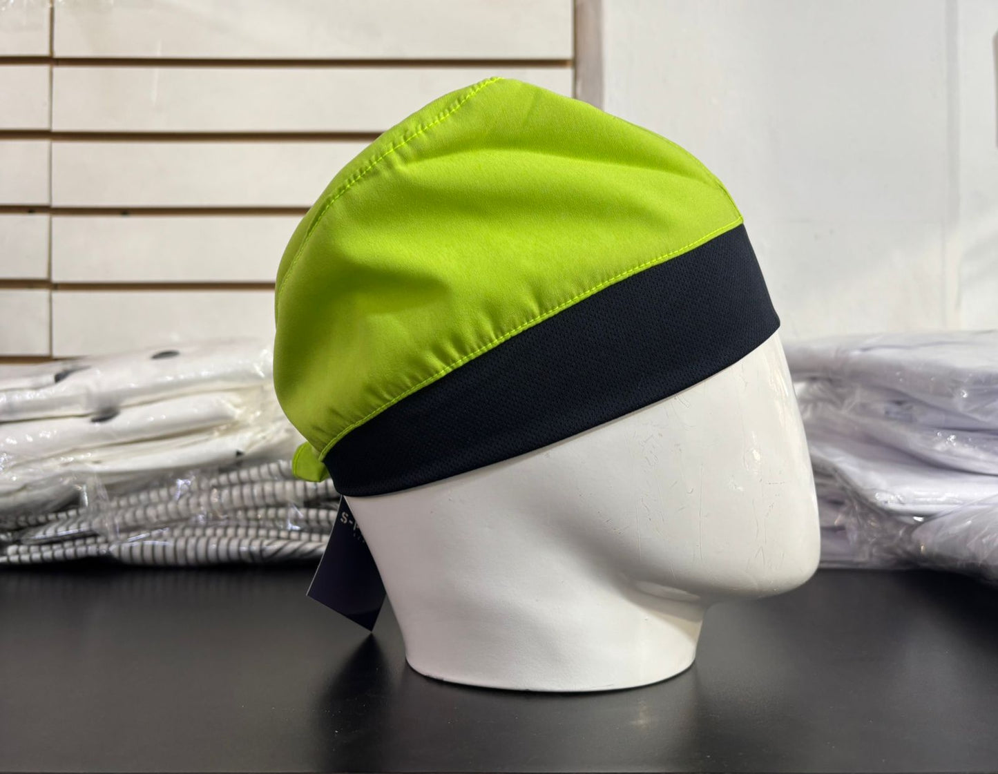 Gorro Quirúrgico Verde Lima/Azul marino Stretch Unisex