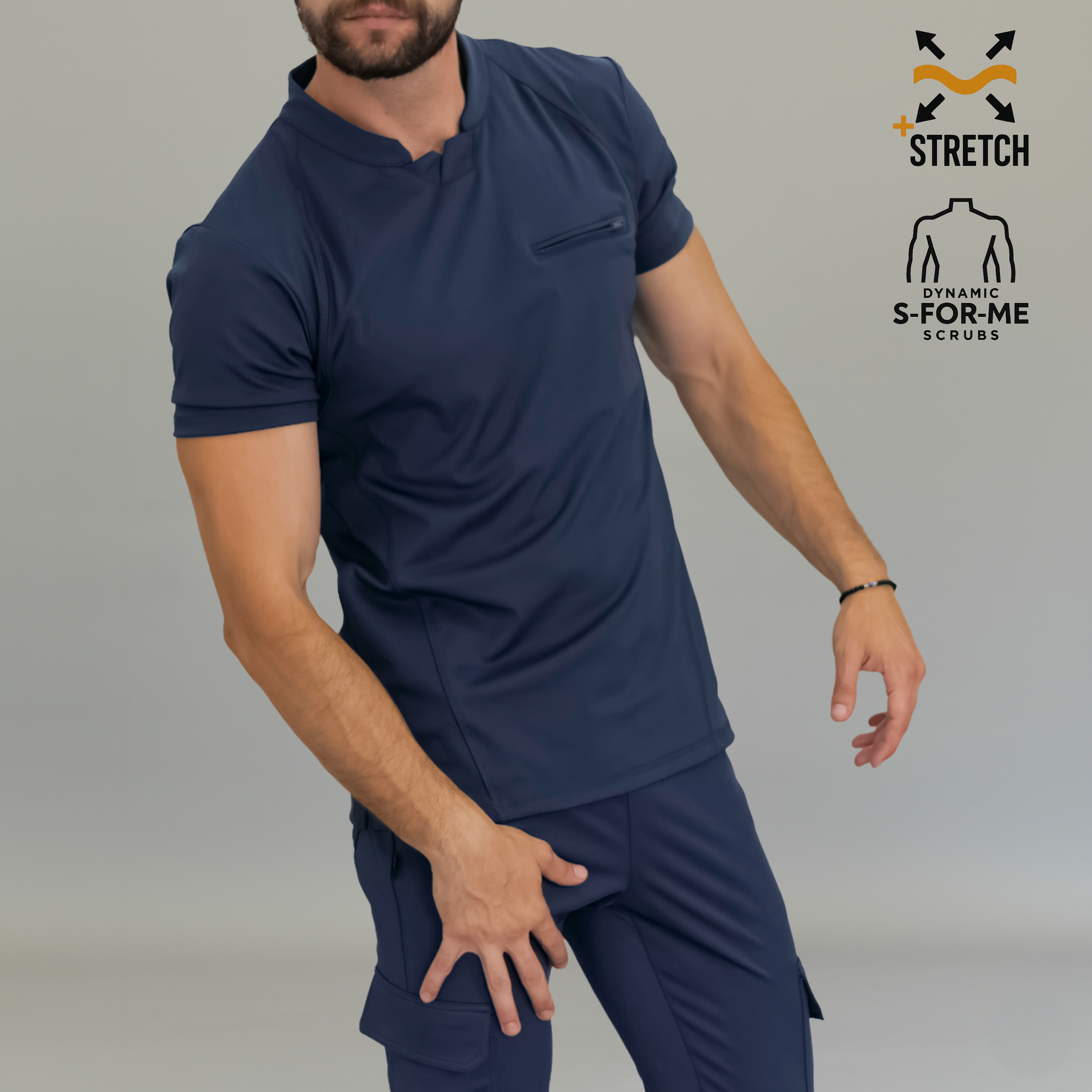 Conjunto (Filipina+Pantalón) Men 910 Super Stretch, Regular Fit