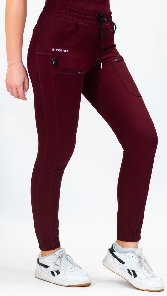 Jogger Quirúrgico Vino Mujer, Scrubs Antifluido Est. 300