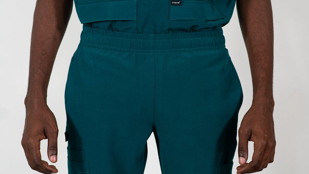 Pantalon Quirurgico Hombre 5 Bolsas Verde Botella F.W