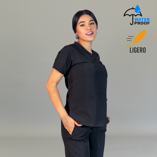 uniforme quirurgico mujer color negro repelente