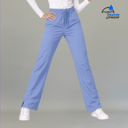 Pantalón 502 Pierna Amplia Quirúrgico Mujer Azul Plumbago Antifluido Relaxed