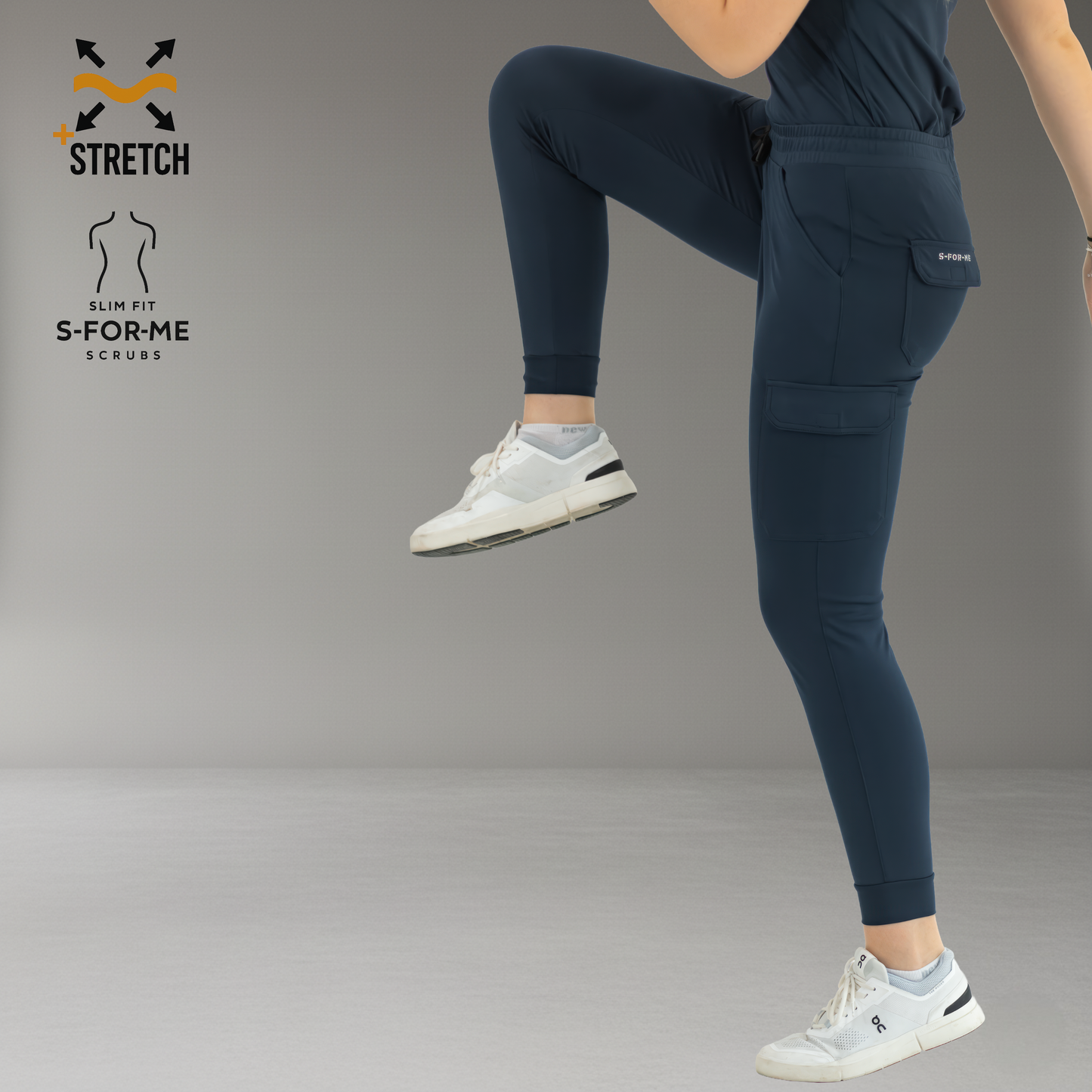 Jogger Quirúrgico Mujer Super Stretch Azul Marino, Scrubs 905