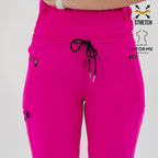 Close-up front view of fuchsia Women's Joggers Pants 920 showing the waistband and drawstring.