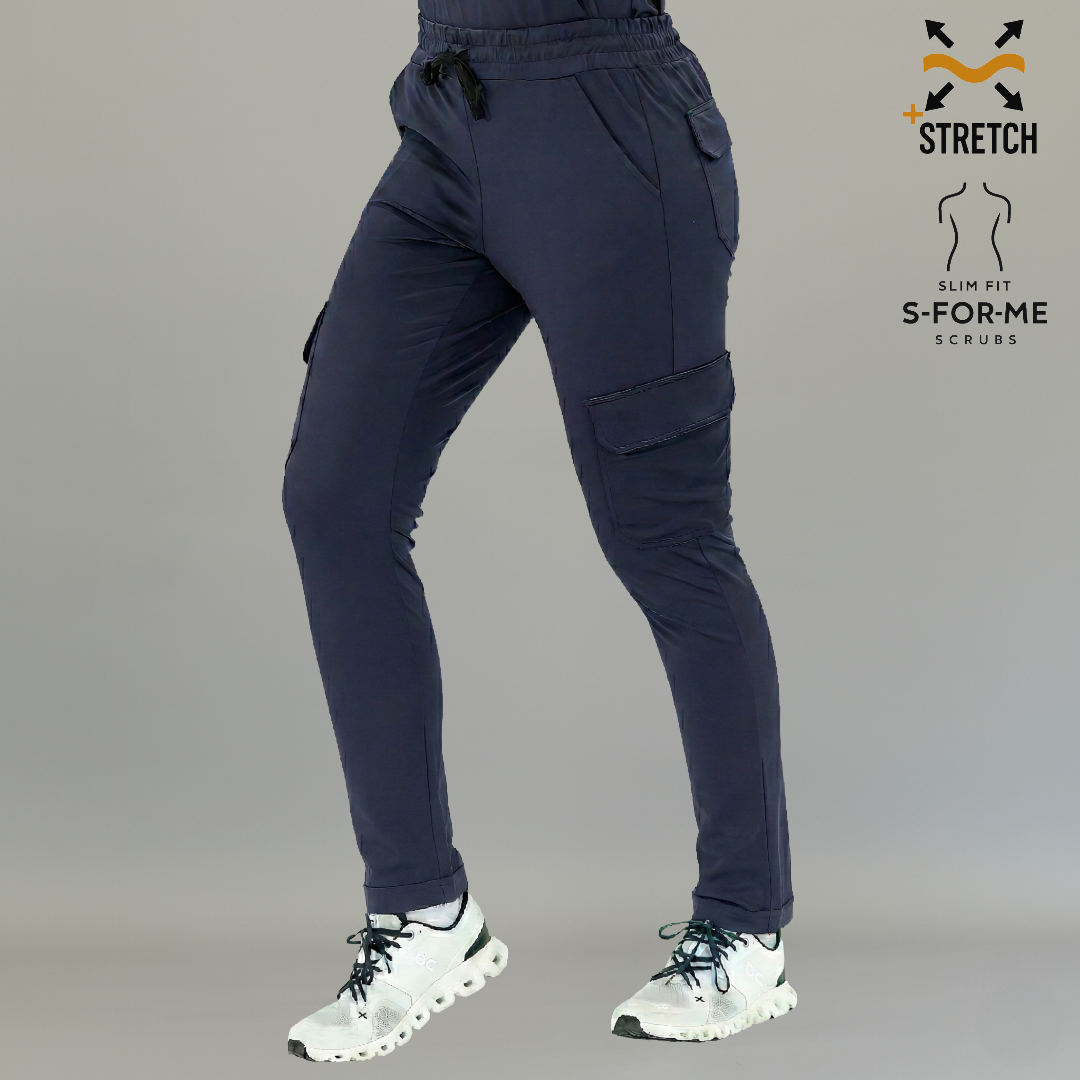 Pantalon Est. 910 Quirúrgico Dobladillo, Azul Marino Mujer Super Stretch, Scrubs 910