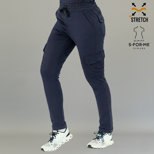 Pantalon Est. 910 Quirúrgico Dobladillo, Azul Marino Mujer Super Stretch, Scrubs 910