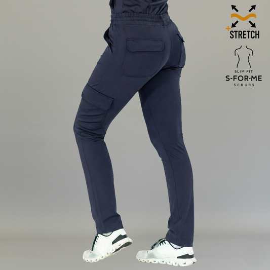 Pantalon Est. 910 Quirúrgico Dobladillo, Azul Marino Mujer Super Stretch, Scrubs 910
