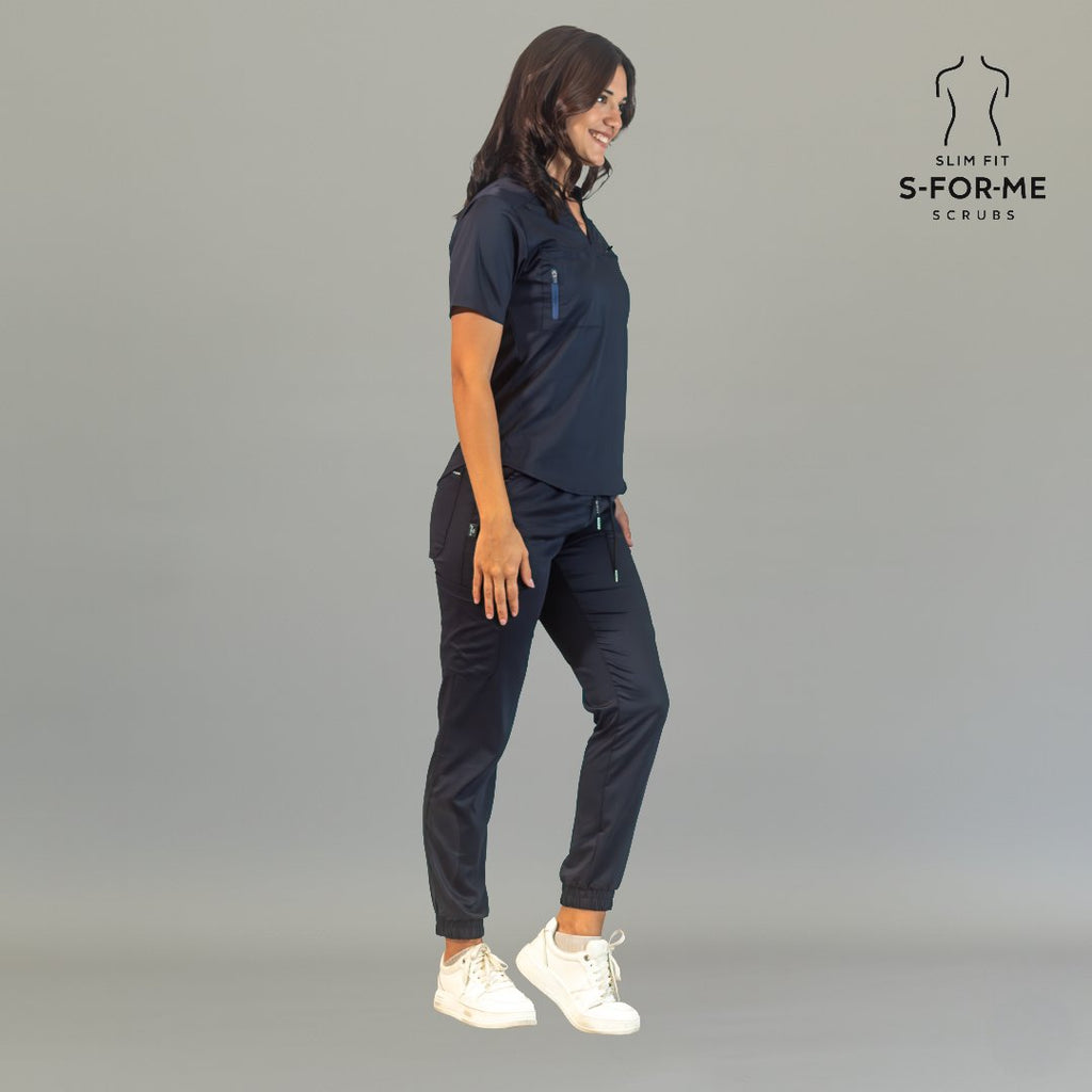 Filipina Azul Marino Bamboo Quirúrgica Mujer S-FOR-ME 511 - Tela Bambú 160g