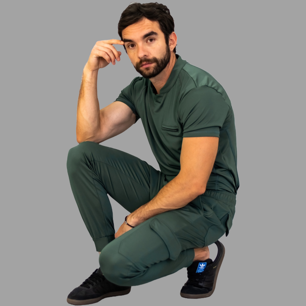 Jogger Quirurgico Hombre Verde Olivo Super Stretch, Scrubs 910