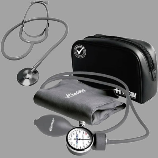 Kit Simple Baumanometro Eco. Gris (incluye estetoscopio)