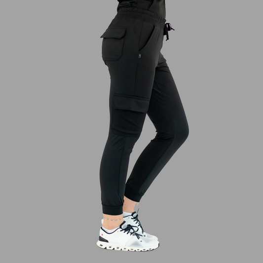 Jogger Quirúrgico Negro Mujer Super Stretch, Scrubs 910