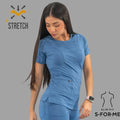 Filipina Quirúrgico Mujer Azul Cornflower, Super Stretch, Scrubs 901 — vista principal