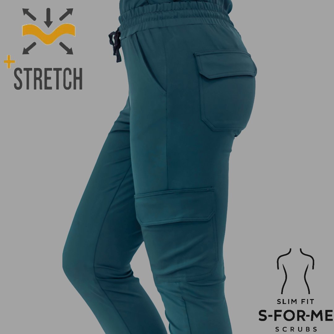 Jogger médico azul petróleo mujer Estilo 910 elasticidad 4 direcciones super stretch