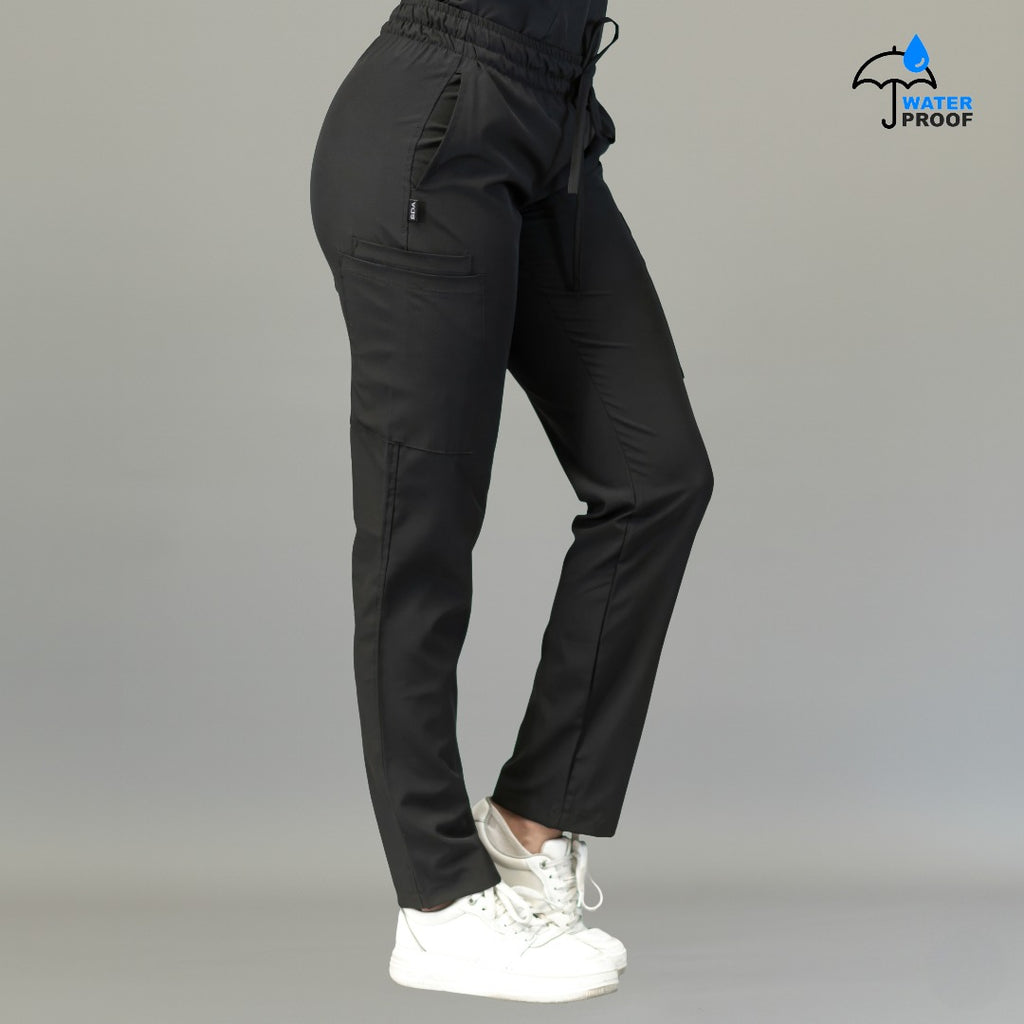 Pantalón médico negro mujer Scrubs 515 vista tres cuartos lateral