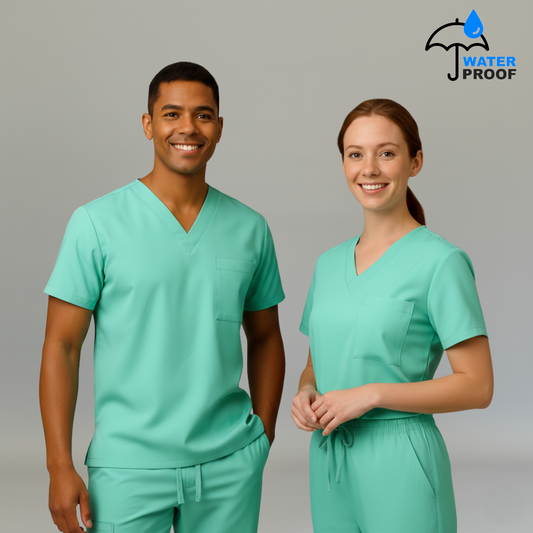 Filipina Quirúrgica 500 Unisex Basic Azul Agua Antifluido-cloro resistente Scrubs 500 FW