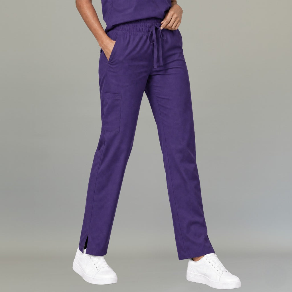 Pantalón 502 Pierna Amplia Quirúrgico Mujer Lavanda Profundo Antifluido Relaxed