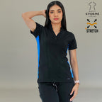 Filipina Médica para Mujer Modelo 930 Negro/Azul Rey Superstretch