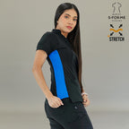 Filipina Médica para Mujer Modelo 930 Negro/Azul Rey Superstretch