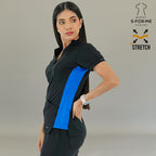 Filipina Médica para Mujer Modelo 930 Negro/Azul Rey Superstretch