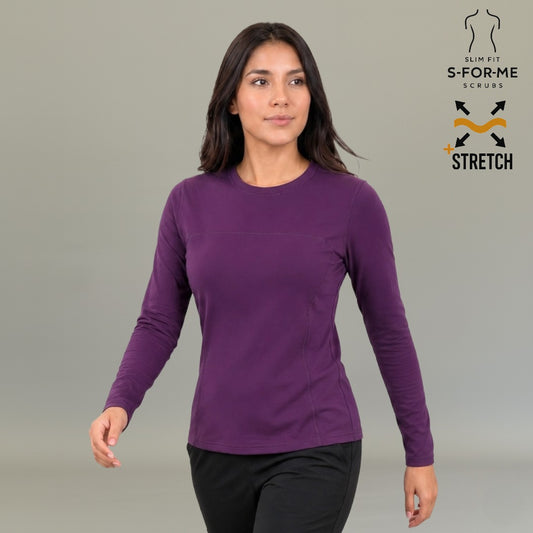 Blusa Under Scrub Mujer Manga Larga | Morado (Purple) Super Stretch