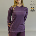 Blusa Interior Mujer Manga Larga | Morado Súper Stretch