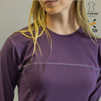 Blusa Interior Mujer Manga Larga | Morado Súper Stretch