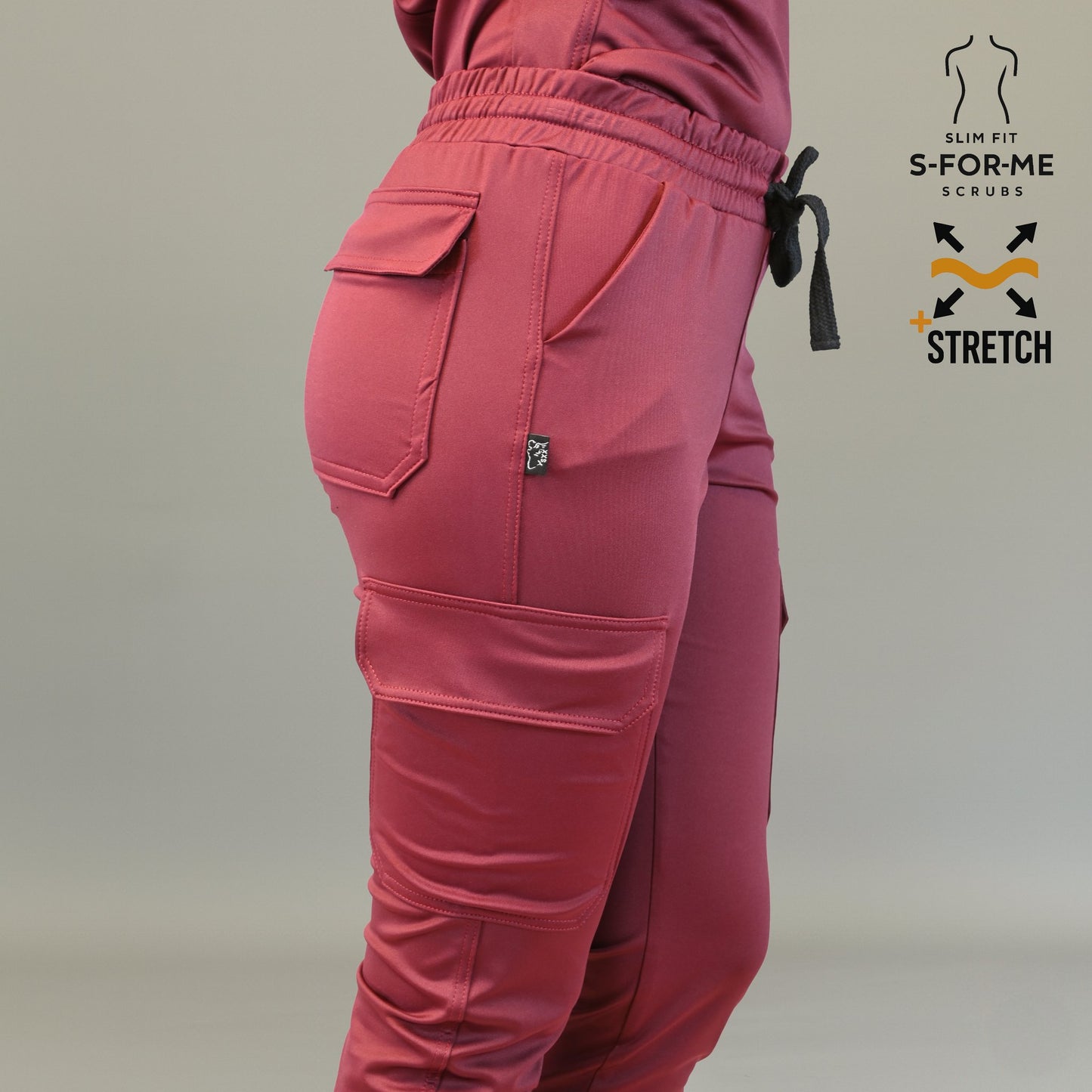 Jogger Est. 910 Quirúrgico, Vino Mujer Super Stretch, Scrubs 910