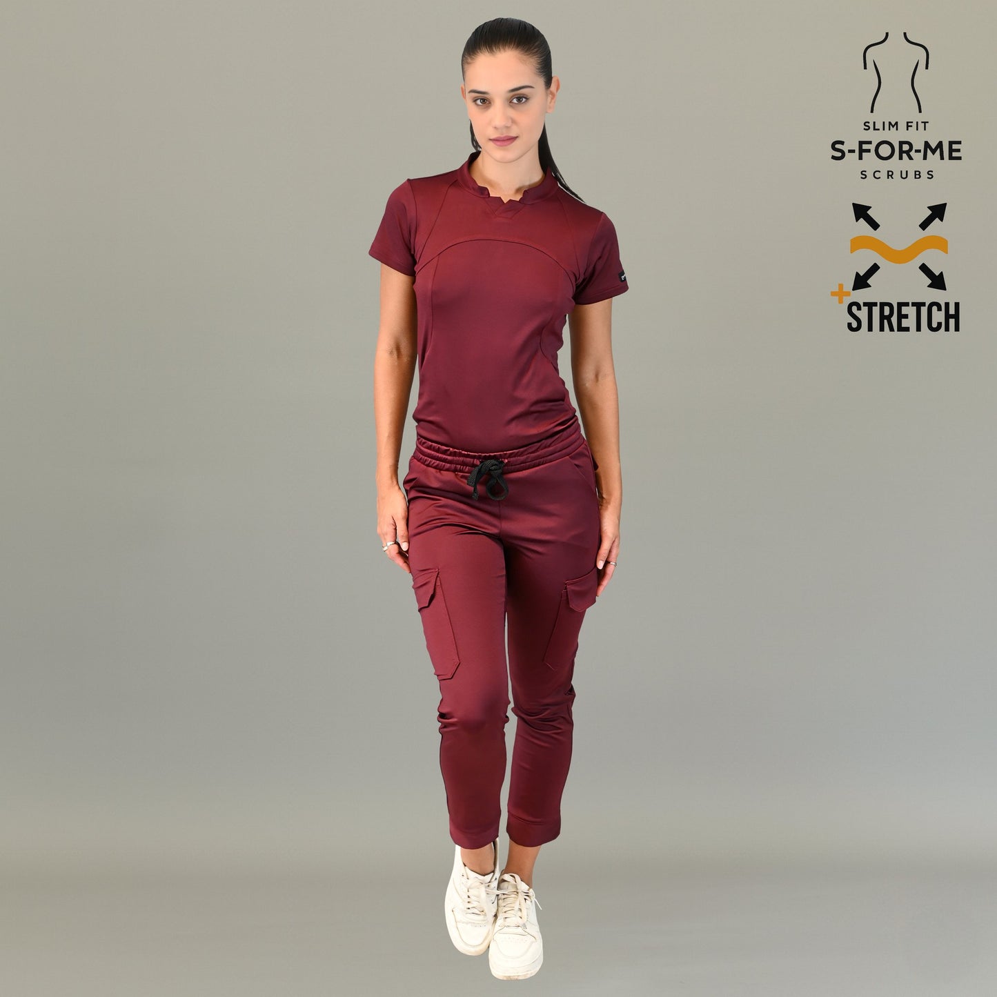 Filipina Est. 910 Quirúrgica Vino Mujer, Super Stretch, Scrubs 910