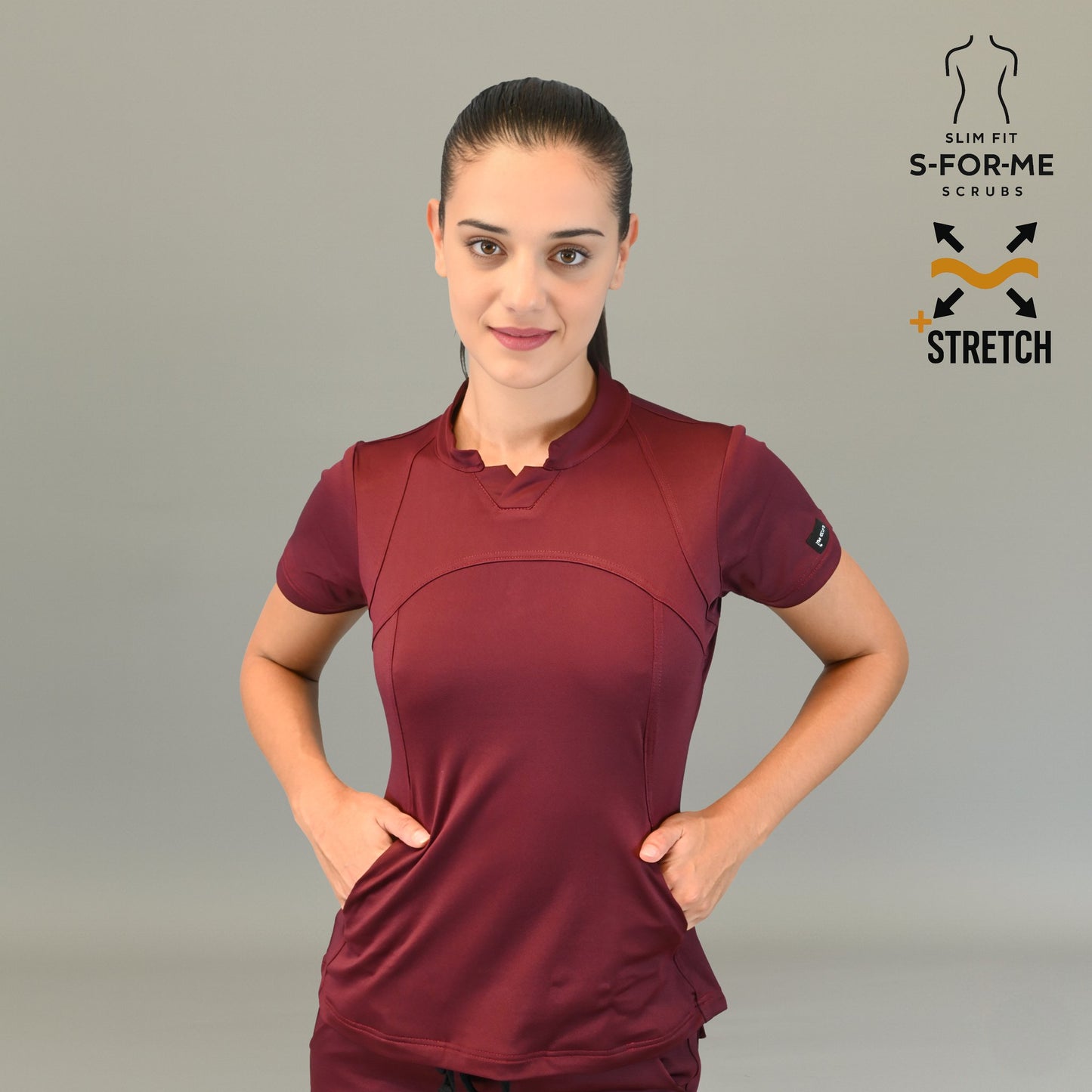 Filipina Est. 910 Quirúrgica Vino Mujer, Super Stretch, Scrubs 910