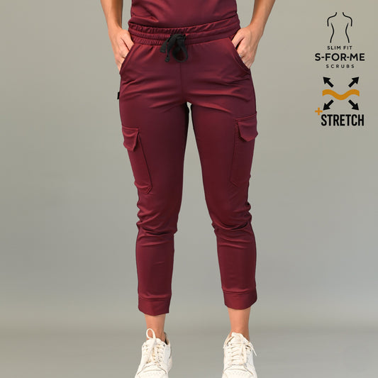 Jogger Est. 910 Quirúrgico, Vino Mujer Super Stretch, Scrubs 910