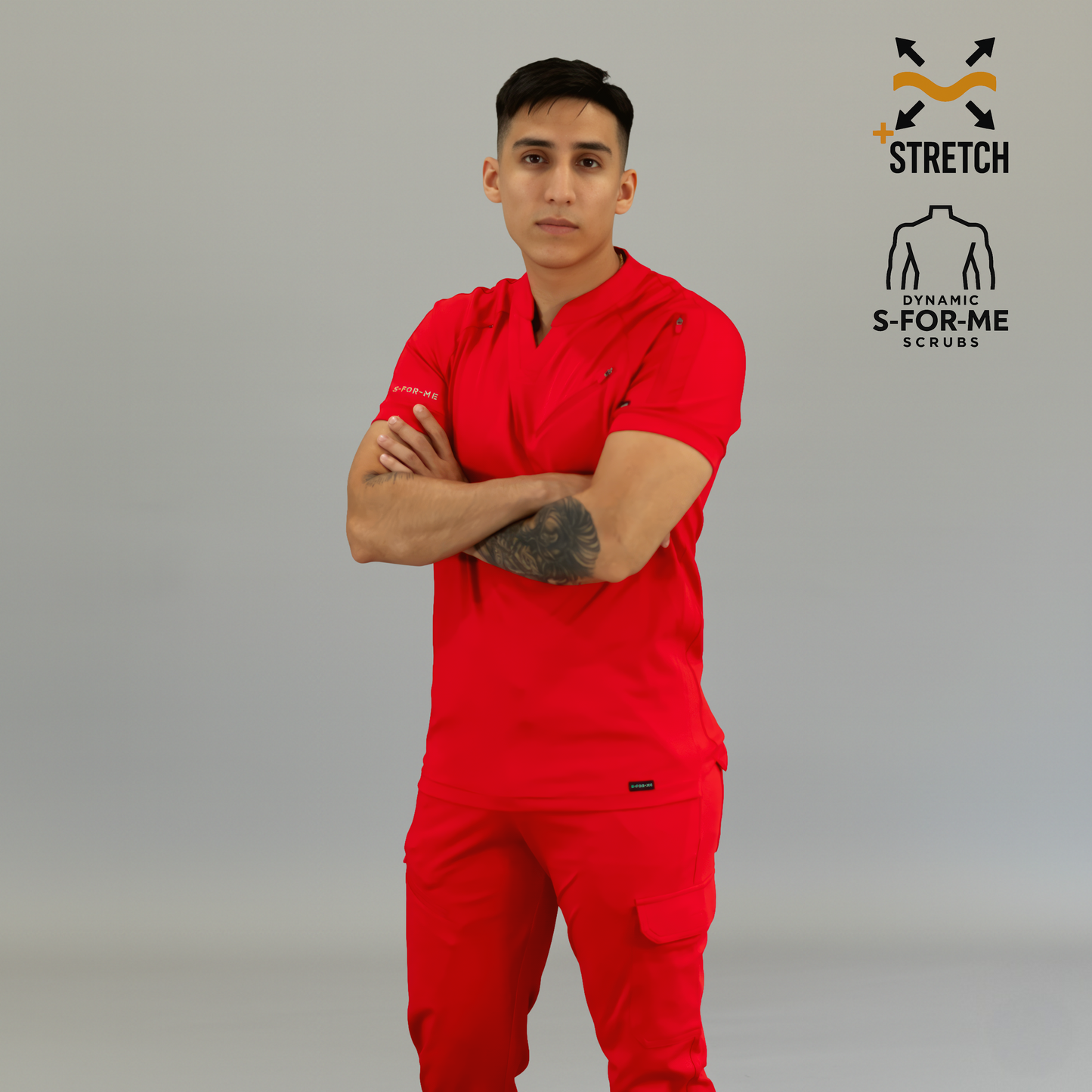 Filipina Quirúrgica Super Stretch Roja Hombre, Scrubs 905