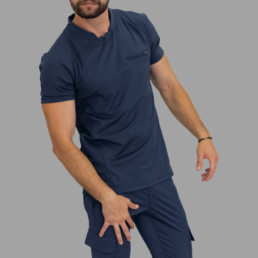 Filipina Quirúrgica Hombre Azul MArino Super Stretch, Scrubs 910