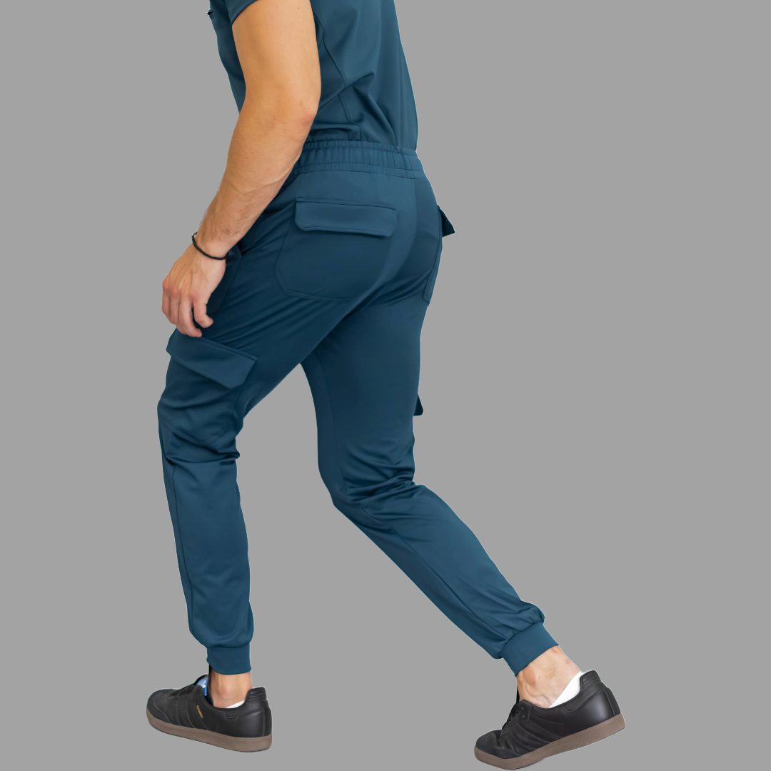 Jogger Quirurgico Hombre AirForce (Petroleo) Super Stretch, Scrubs 910