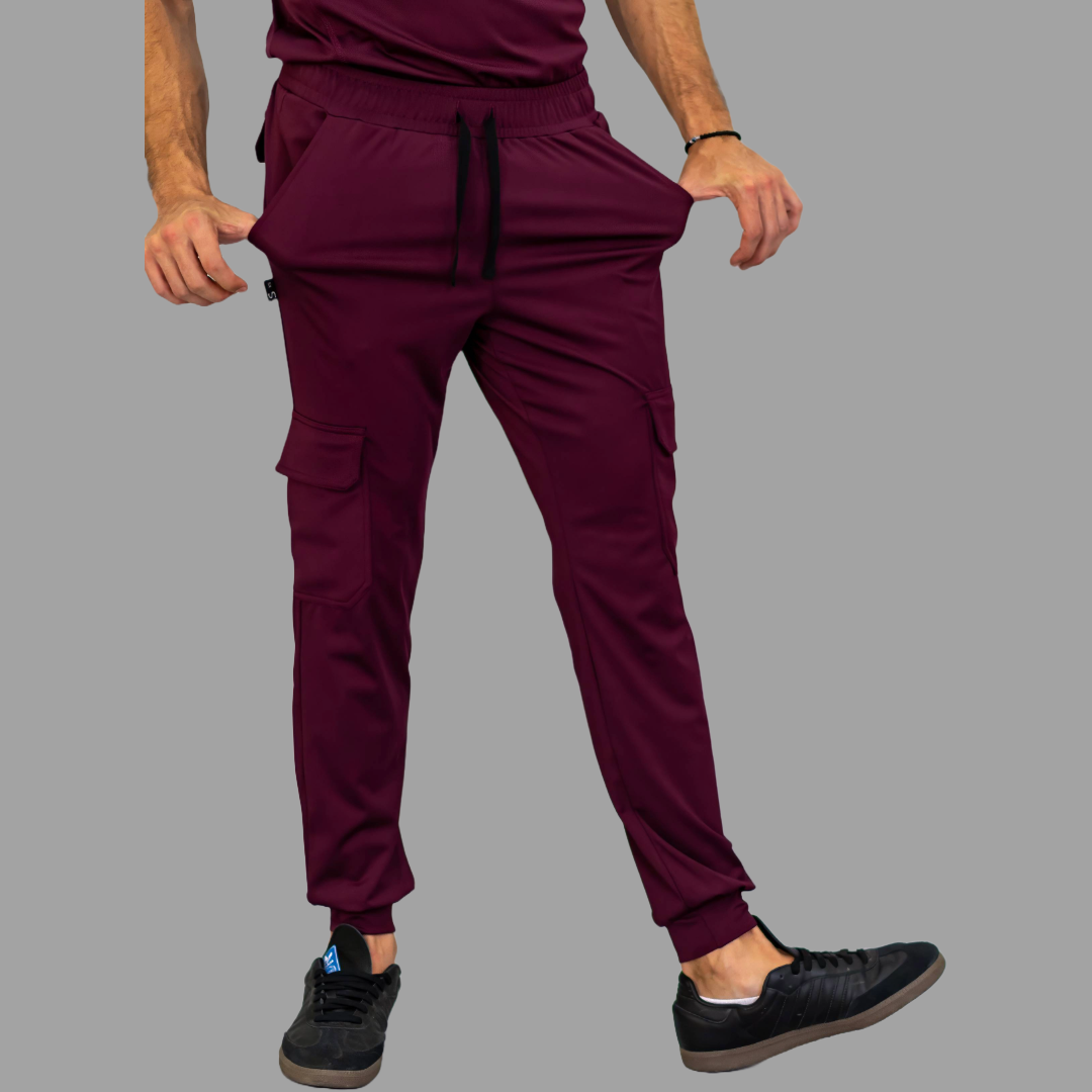 Jogger Quirurgico Hombre Vino Super Stretch, Scrubs 910