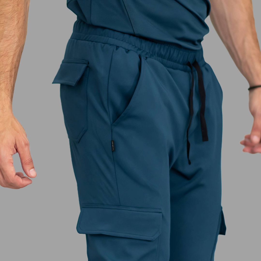 Jogger Quirurgico Hombre AirForce (Petroleo) Super Stretch, Scrubs 910