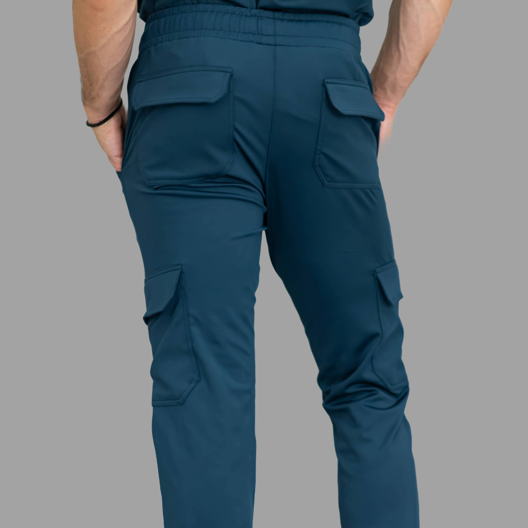 Jogger Quirurgico Hombre AirForce (Petroleo) Super Stretch, Scrubs 910