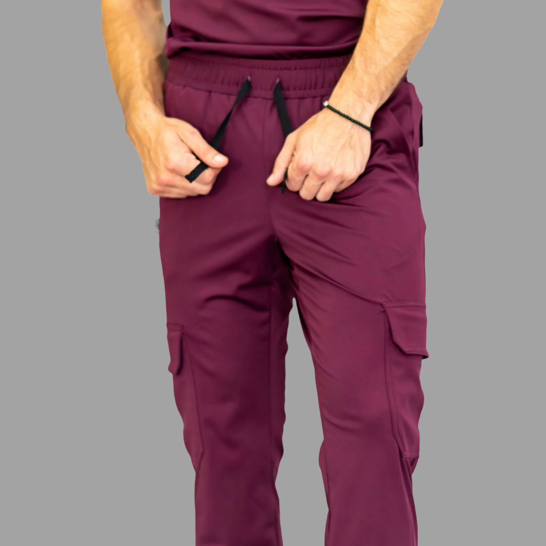 Jogger Quirurgico Hombre Vino Super Stretch, Scrubs 910